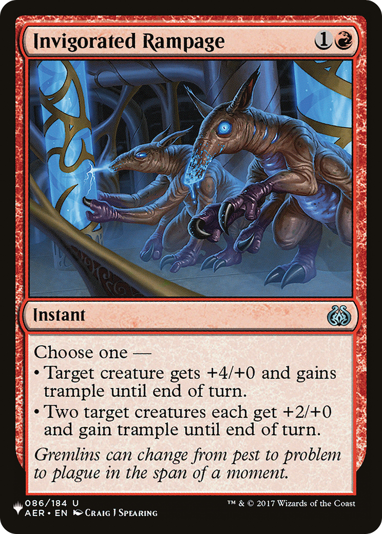 Invigorated Rampage (LIST-AER-86) [Mystery Booster] The List MTG Single Wizards of the Coast