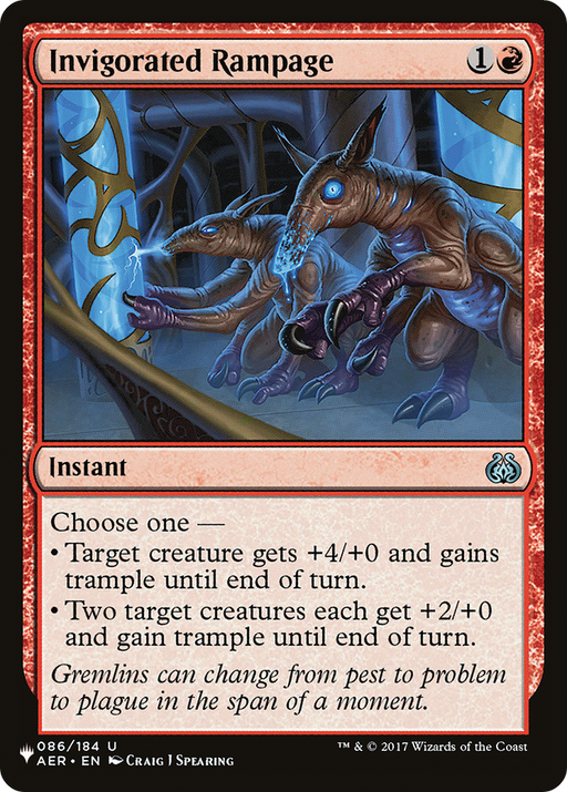 Invigorated Rampage (LIST-AER-86) [Mystery Booster] The List MTG Single Wizards of the Coast