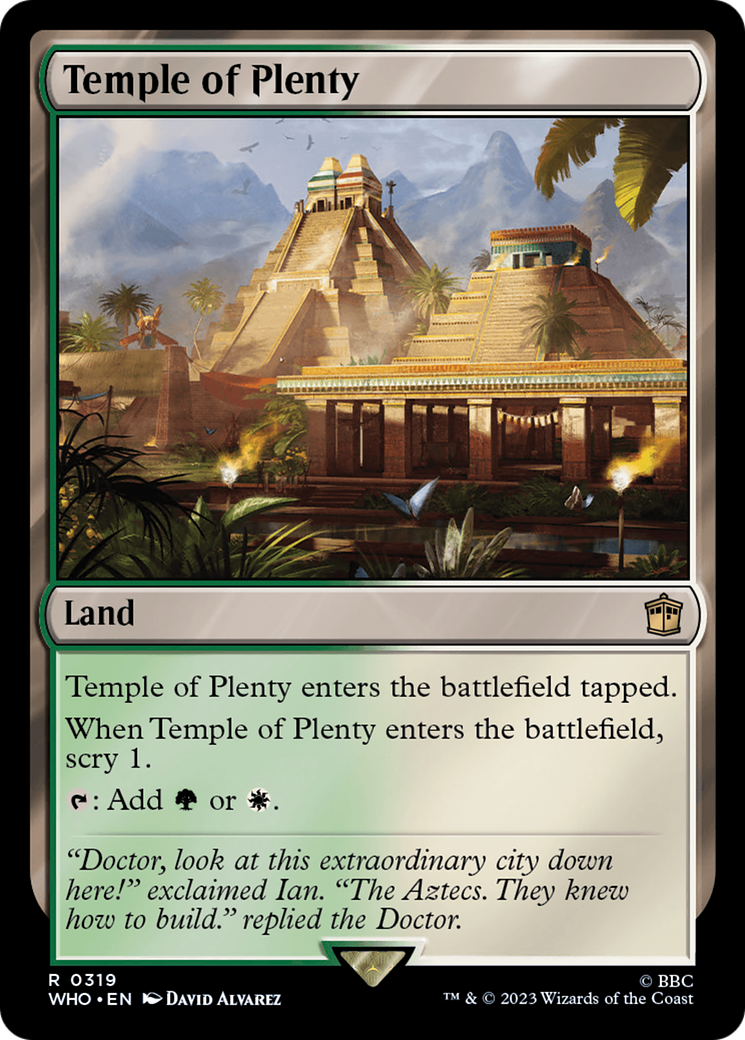 Temple of Plenty (WHO-319) [Doctor Who] MTG Single Wizards of the Coast