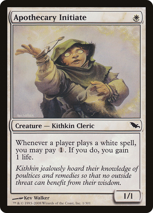 Apothecary Initiate (SHM-001) [Shadowmoor] MTG Single Wizards of the Coast