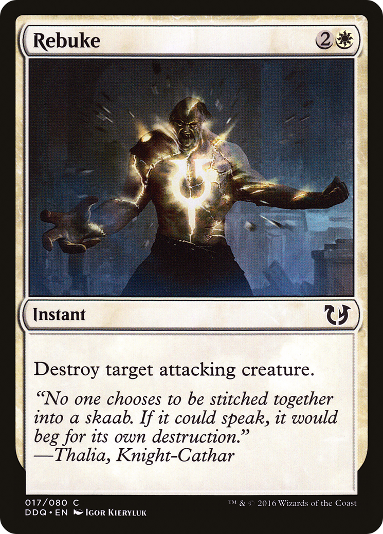 Rebuke (DDQ-017) [Misc] Duel Decks: Blessed vs. Cursed MTG Single Wizards of the Coast