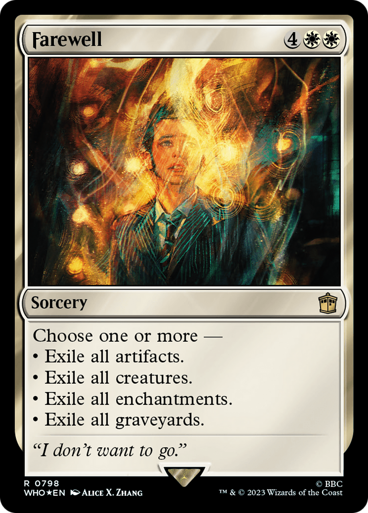 Farewell (Surge Foil) (WHO-798) [Doctor Who] Foil MTG Single Wizards of the Coast