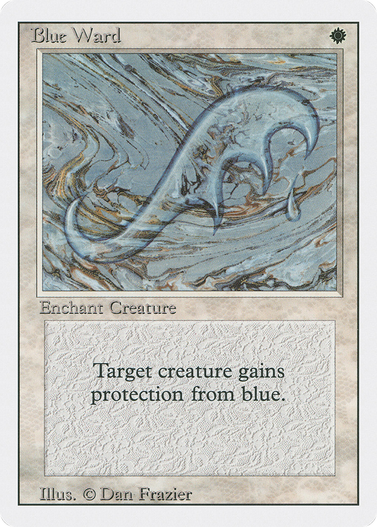 Blue Ward (3ED-007) [Revised Edition] MTG Single Wizards of the Coast