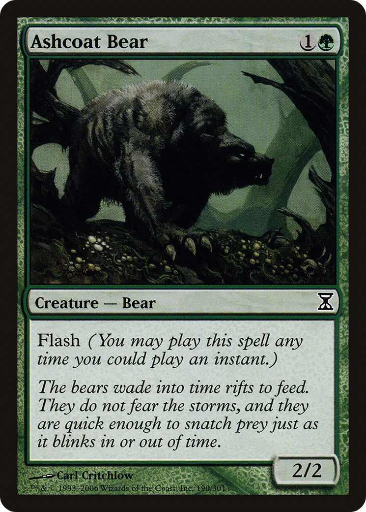 Ashcoat Bear (TSP-190) [Time Spiral] MTG Single Wizards of the Coast