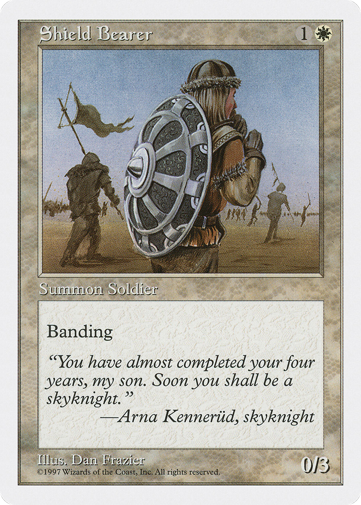 Shield Bearer (5ED-062) [Fifth Edition] MTG Single Wizards of the Coast