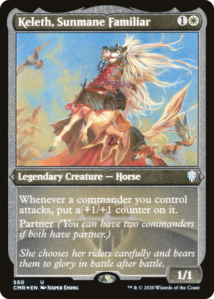 Keleth, Sunmane Familiar (Foil Etched) (CMR-550) [Commander Legends] Foil MTG Single Wizards of the Coast