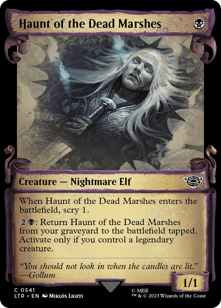 Haunt of the Dead Marshes (Showcase Scrolls) (LTR-541) [The Lord of the Rings: Tales of Middle-earth] (Showcase) Foil MTG Single Wizards of the Coast