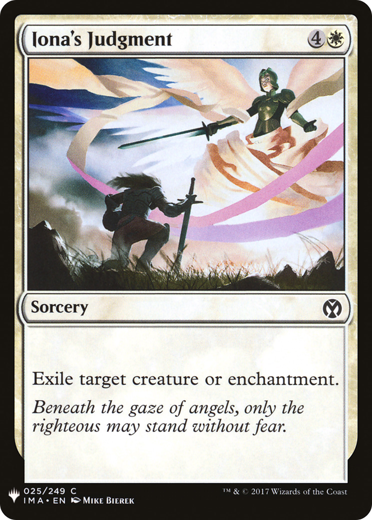 Iona's Judgment (LIST-IMA-25) [Mystery Booster] The List MTG Single Wizards of the Coast