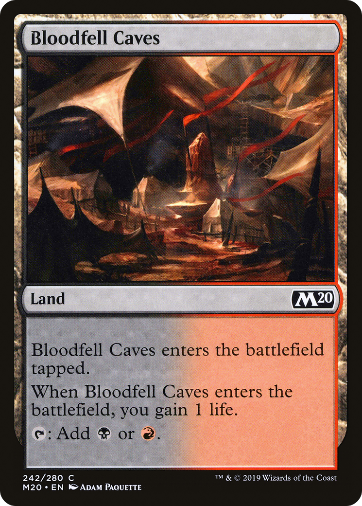 Bloodfell Caves (M20-242) [Core Set 2020] Foil MTG Single Wizards of the Coast