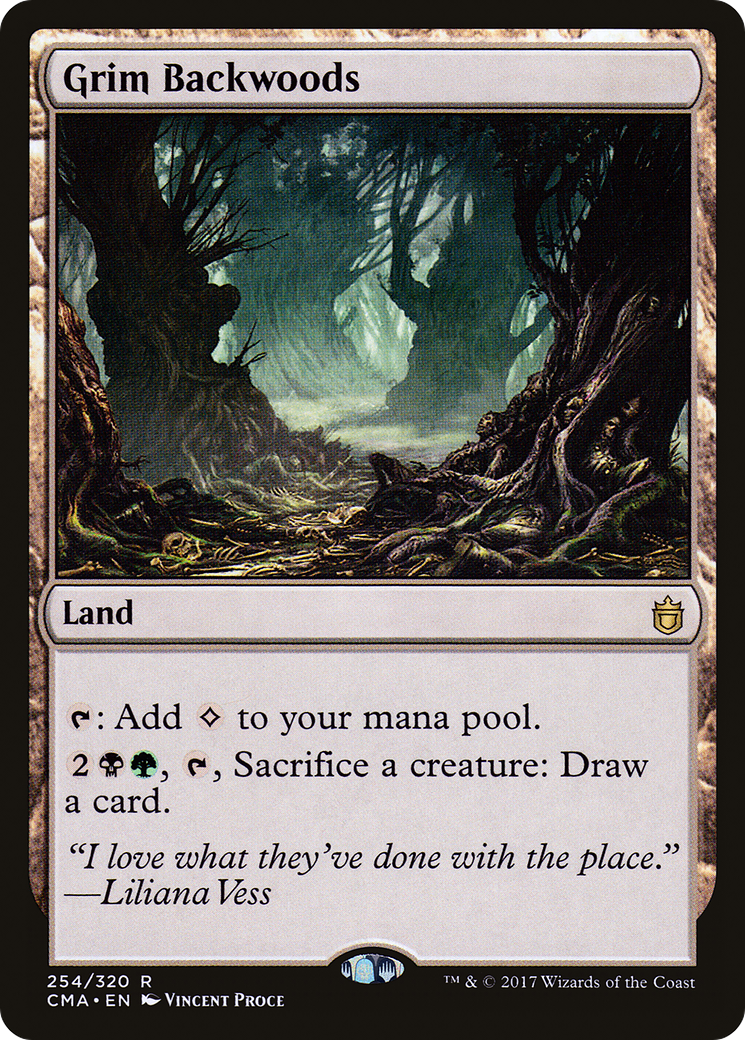 Grim Backwoods (CMA-254) [Commander Anthology] MTG Single Wizards of the Coast