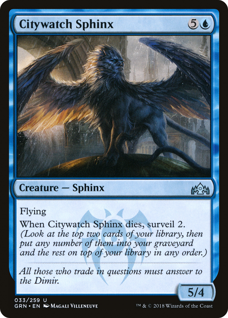 Citywatch Sphinx (GRN-033) [Guilds of Ravnica] Foil MTG Single Wizards of the Coast