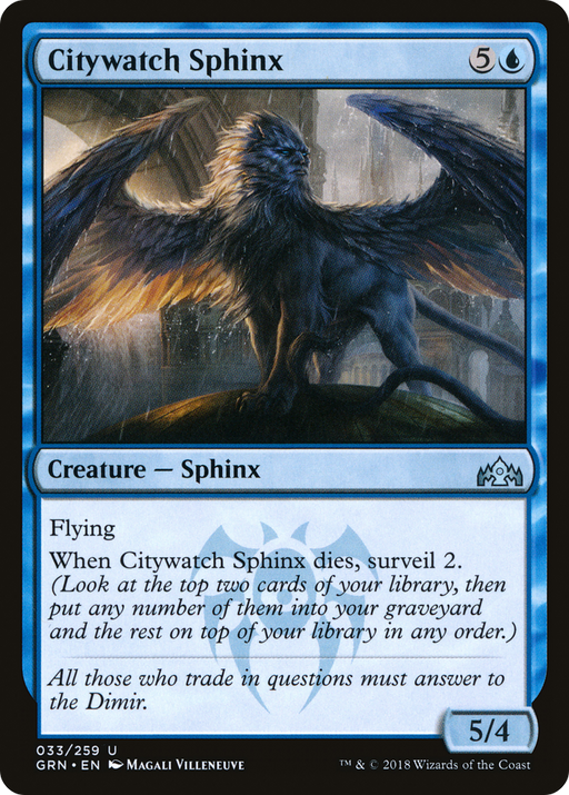 Citywatch Sphinx (GRN-033) [Guilds of Ravnica] MTG Single Wizards of the Coast