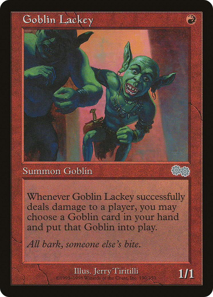 Goblin Lackey (USG-190) [Urza's Saga] MTG Single Wizards of the Coast