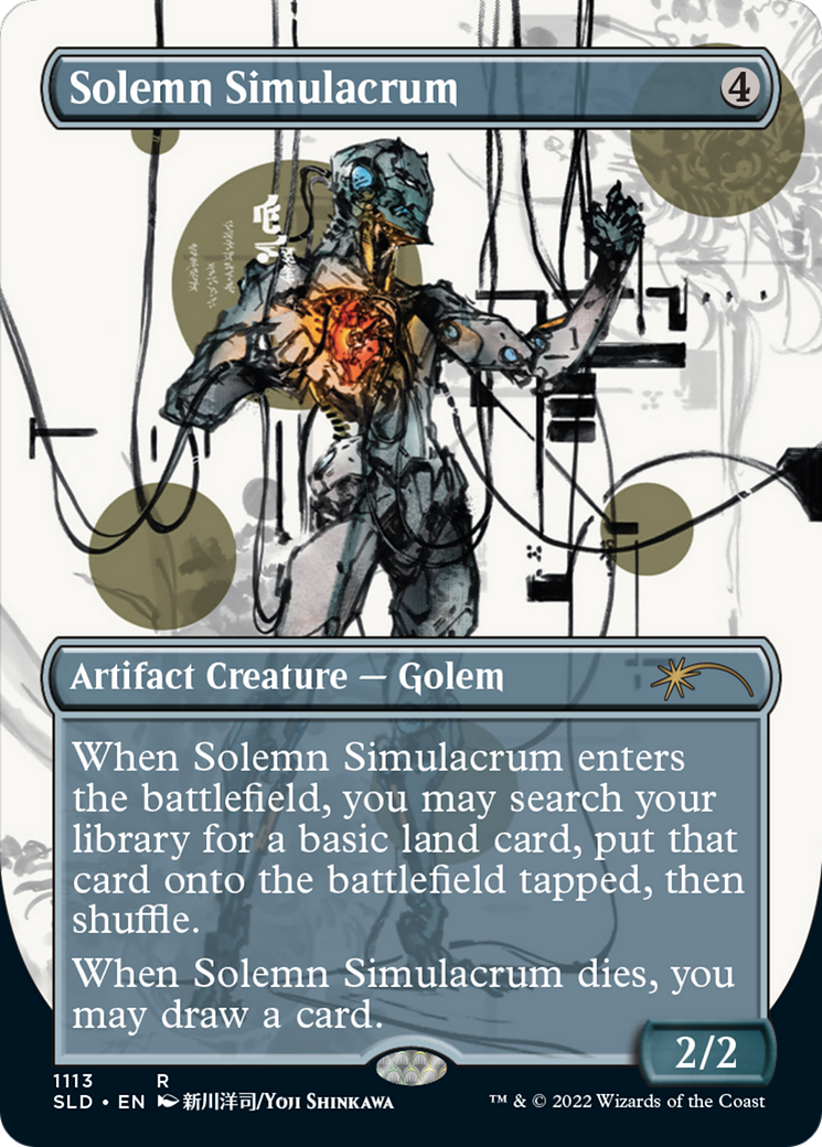 Solemn Simulacrum (1113) (SLD-1113) [Secret Lair] Drop (Borderless) Foil MTG Single Wizards of the Coast