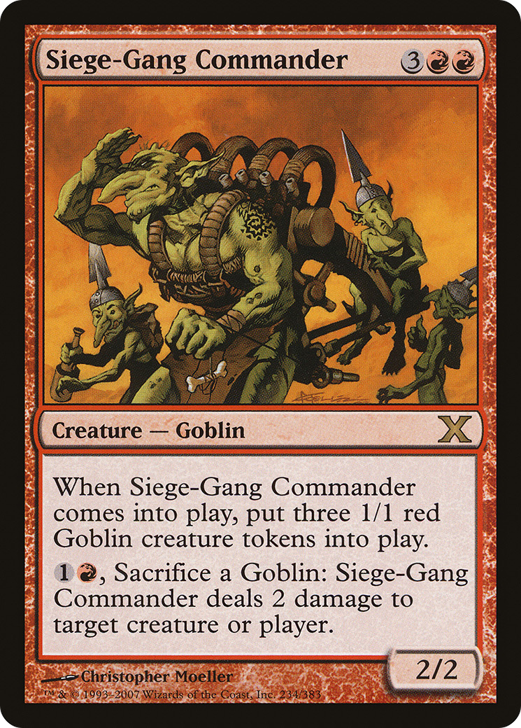 Siege-Gang Commander (10E-234) [Tenth Edition] Foil MTG Single Wizards of the Coast