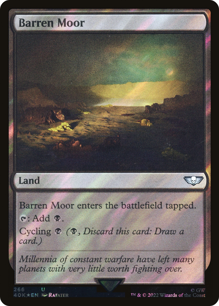 Barren Moor (40K-266★) [Warhammer 40,000 Commander] Foil MTG Single Wizards of the Coast