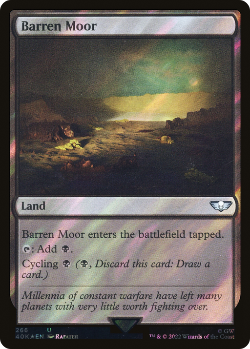 Barren Moor (40K-266★) [Warhammer 40,000 Commander] Foil MTG Single Wizards of the Coast