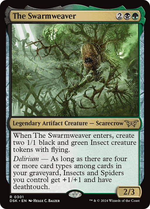 The Swarmweaver (0301) (DSK-301) [Duskmourn: House of Horror] Foil MTG Single Wizards of the Coast