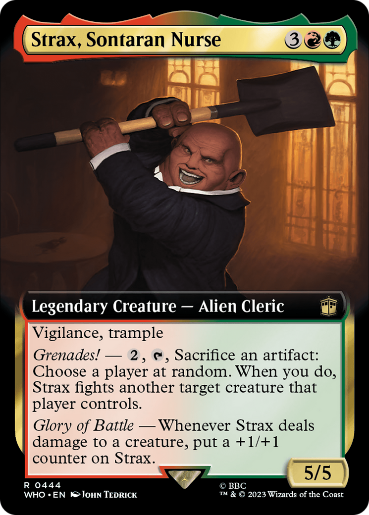 Strax, Sontaran Nurse (WHO-444) [Doctor Who] (Extended Art) MTG Single Wizards of the Coast