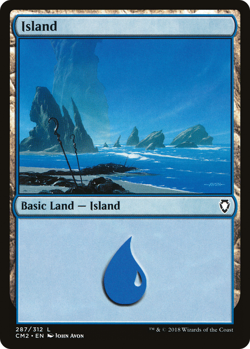 Island (CM2-287) [Commander Anthology Volume II] MTG Single Wizards of the Coast