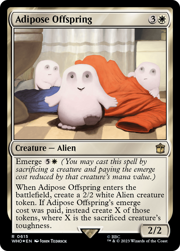 Adipose Offspring (WHO-615) [Doctor Who] Foil MTG Single Wizards of the Coast