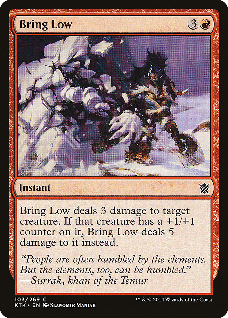 Bring Low (KTK-103) [Khans of Tarkir] Foil MTG Single Wizards of the Coast