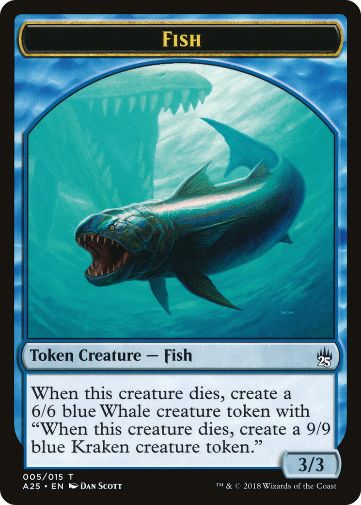 Fish Token (005) (A25-005) [Tokens] Masters 25 Tokens MTG Single Wizards of the Coast