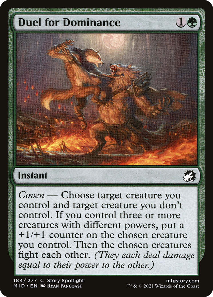 Duel for Dominance (MID-184) [Innistrad: Midnight Hunt] Foil MTG Single Wizards of the Coast