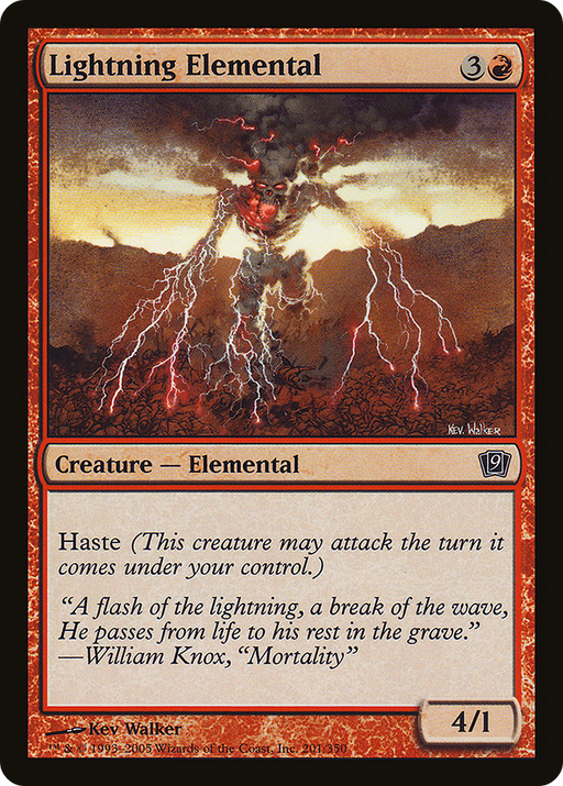 Lightning Elemental (9ED-201) [9th Edition] Foil MTG Single Wizards of the Coast