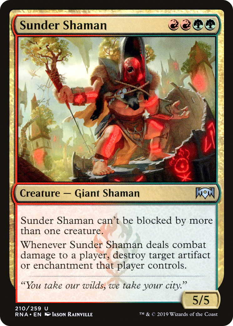 Sunder Shaman (RNA-210) [Ravnica Allegiance] Foil MTG Single Wizards of the Coast
