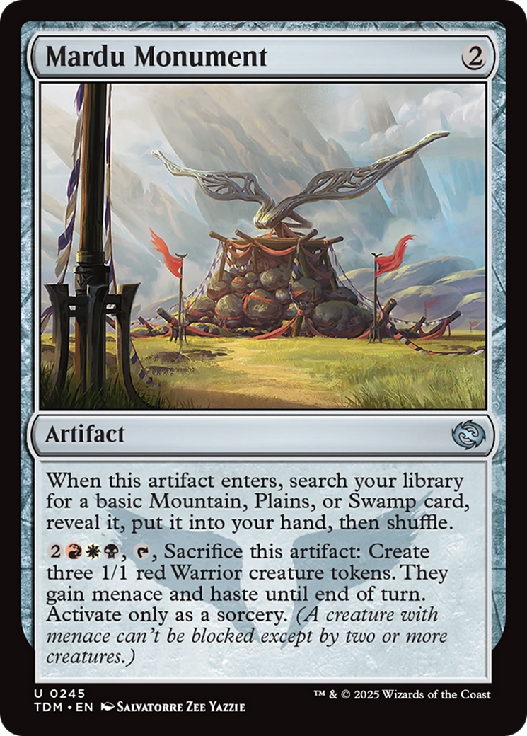 Mardu Monument (TDM-245) [Tarkir: Dragonstorm] MTG Single Wizards of the Coast