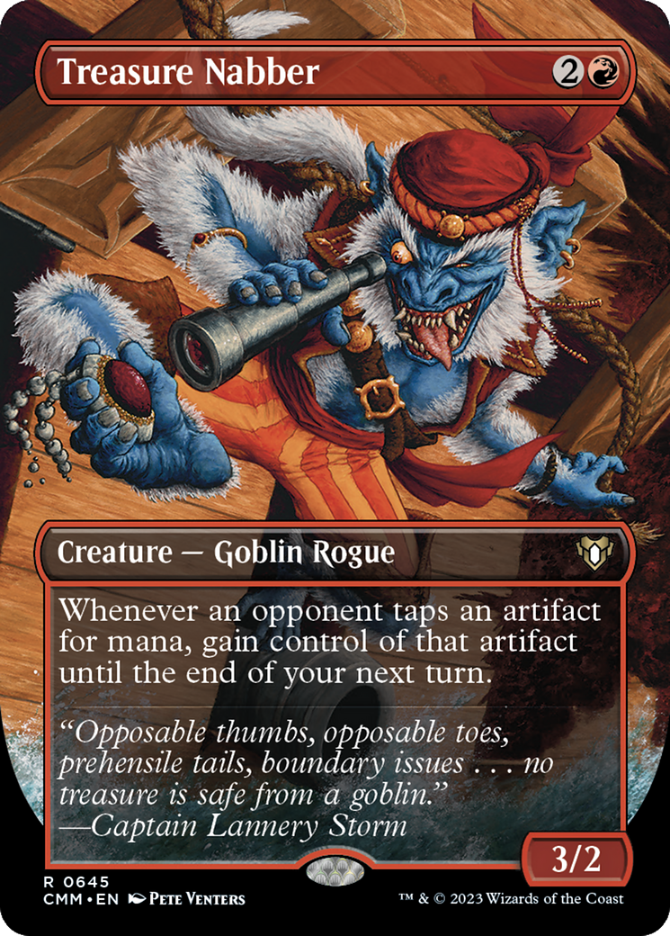 Treasure Nabber (CMM-645) [Commander Masters] (Borderless) Foil MTG Single Wizards of the Coast