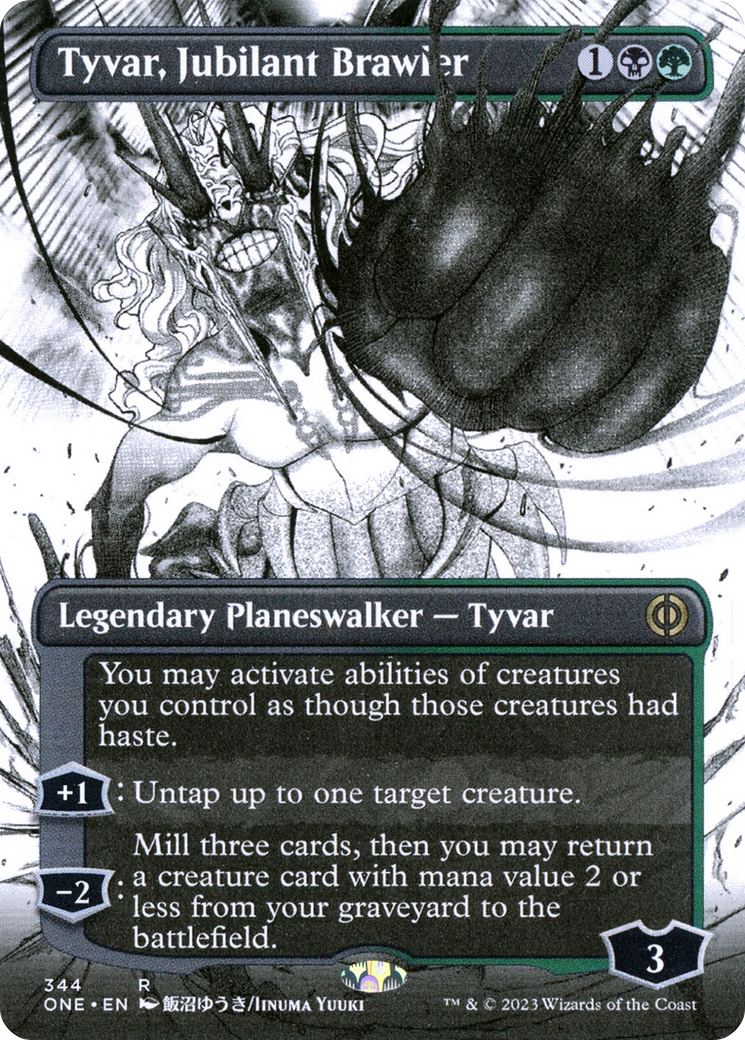 Tyvar, Jubilant Brawler (ONE-344) [Phyrexia: All Will Be One] (Showcase) (Borderless) Foil MTG Single Wizards of the Coast