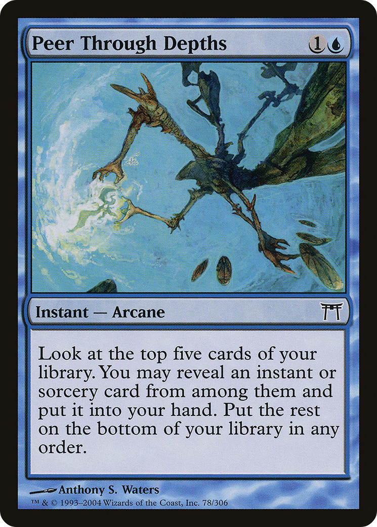 Peer Through Depths (CHK-078) [Champions of Kamigawa] Foil MTG Single Wizards of the Coast