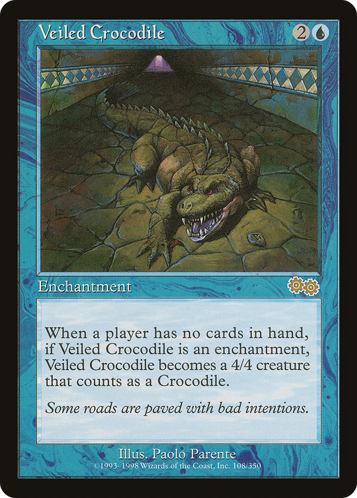 Veiled Crocodile (USG-108) [Urza's Saga] MTG Single Wizards of the Coast
