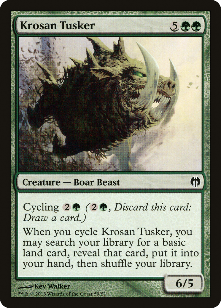 Krosan Tusker (DDL-059) [Misc] Duel Decks: Heroes vs. Monsters MTG Single Wizards of the Coast