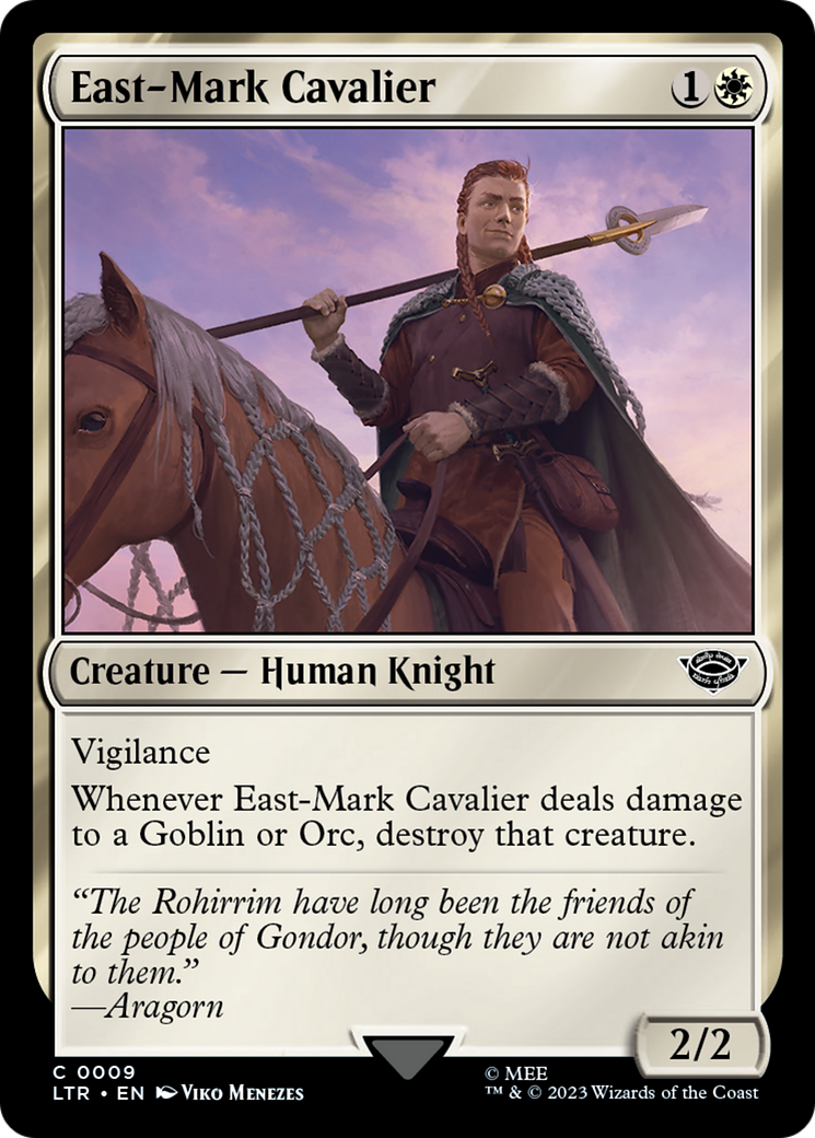 East-Mark Cavalier (LTR-009) [The Lord of the Rings: Tales of Middle-earth] Foil MTG Single Wizards of the Coast