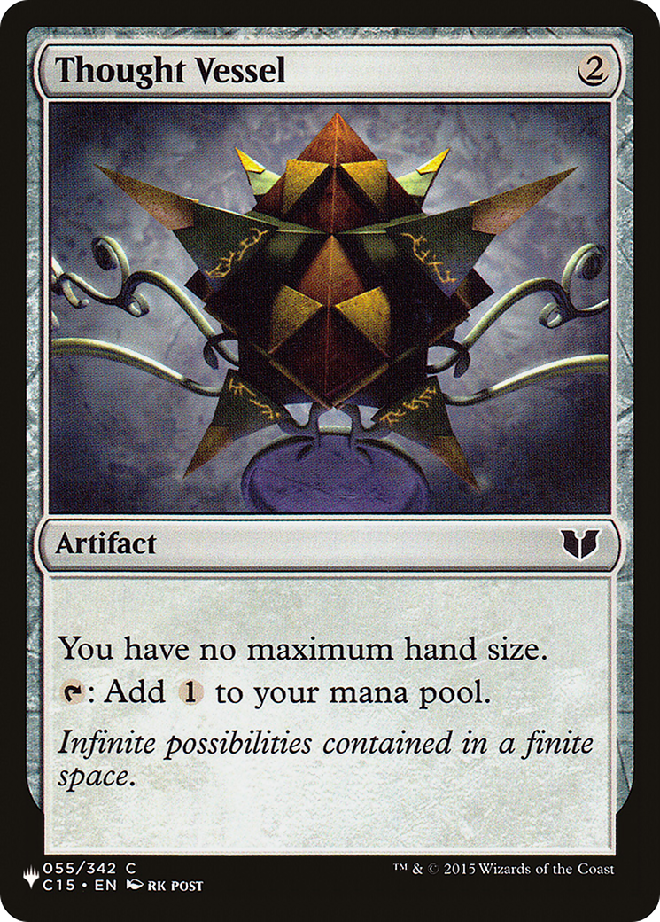 Thought Vessel (C15) (LIST-055/342) [Mystery Booster] The List MTG Single Wizards of the Coast