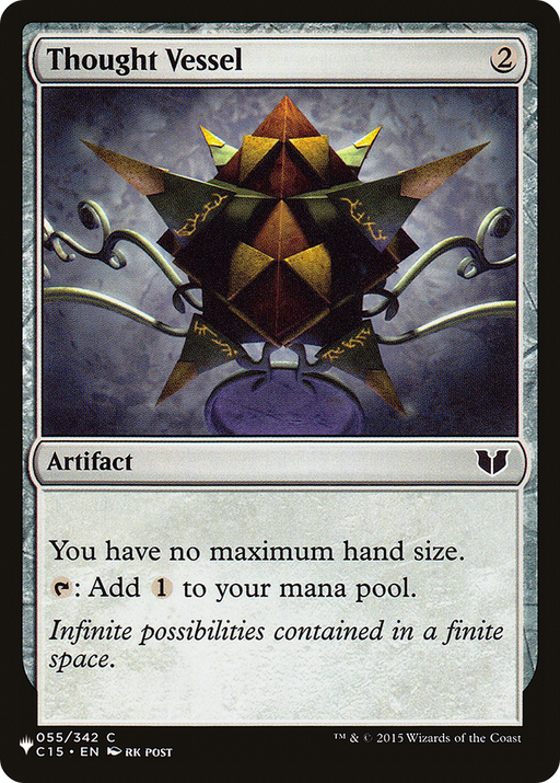 Thought Vessel (C15) (LIST-055/342) [Mystery Booster] The List MTG Single Wizards of the Coast