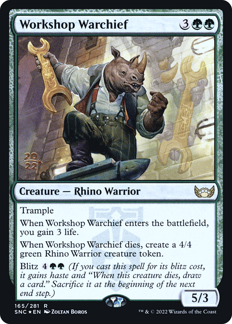 Workshop Warchief (PRE-165S) [Streets of New Capenna Promos] Foil MTG Single Wizards of the Coast
