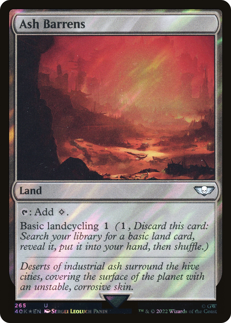 Ash Barrens (40K-265★) [Warhammer 40,000 Commander] Foil MTG Single Wizards of the Coast