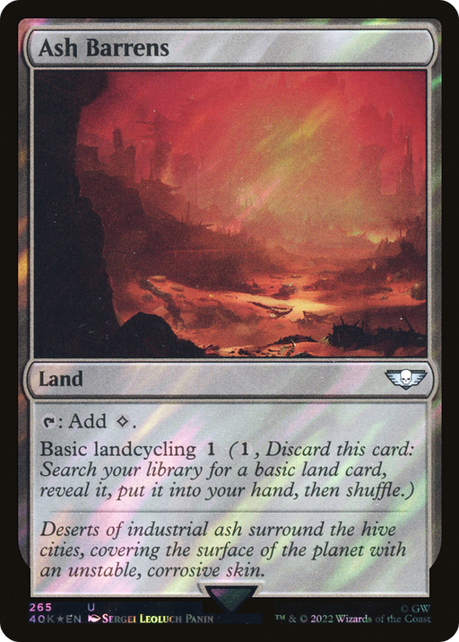 Ash Barrens (40K-265★) [Warhammer 40,000 Commander] Foil MTG Single Wizards of the Coast