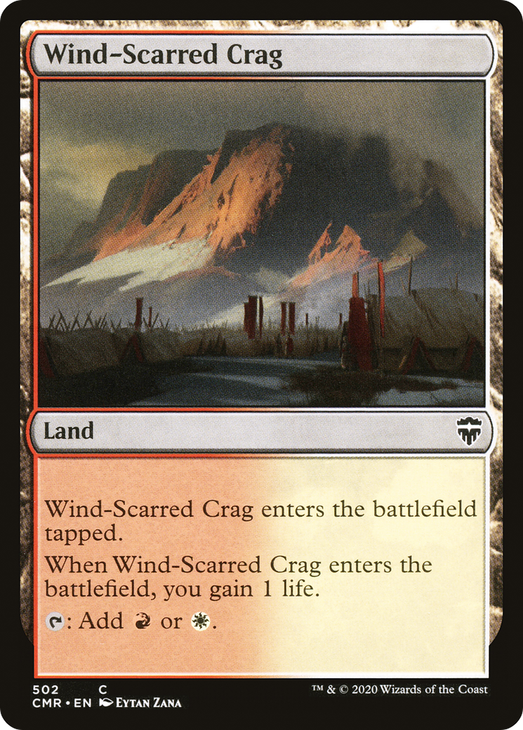 Wind-Scarred Crag (CMR-502) [Commander Legends] MTG Single Wizards of the Coast