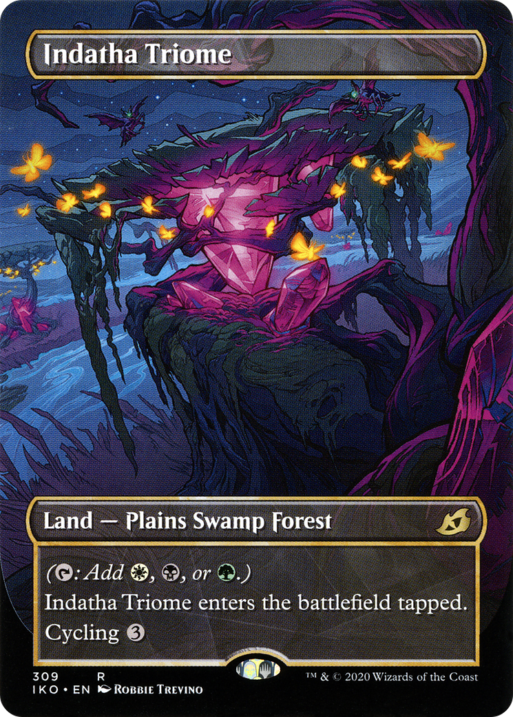 Indatha Triome (IKO-309) [Ikoria: Lair of Behemoths] (Showcase) (Borderless) Foil MTG Single Wizards of the Coast