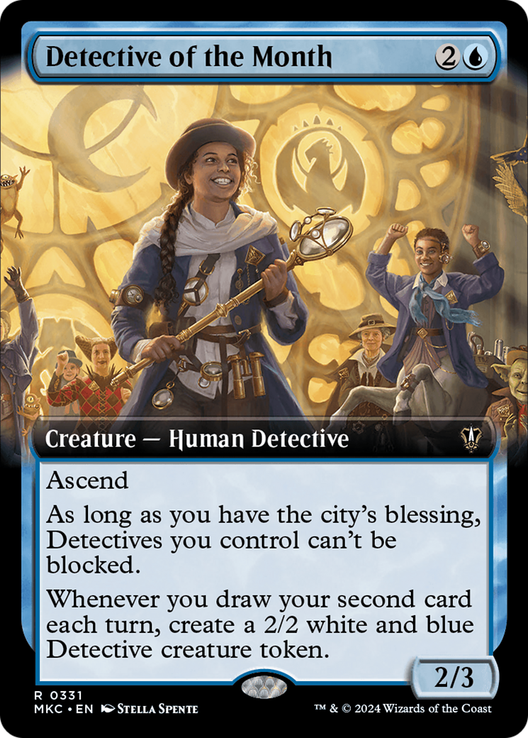 Detective of the Month (MKC-331) [Murders at Karlov Manor Commander] (Extended Art) MTG Single Wizards of the Coast