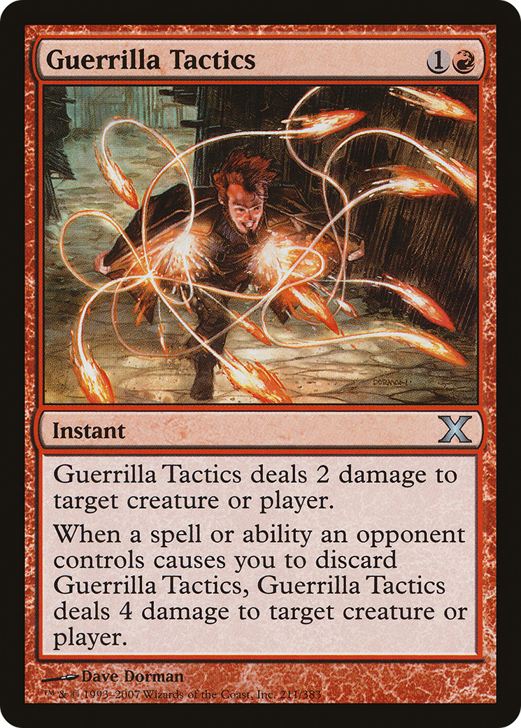 Guerrilla Tactics (10E-211) [Tenth Edition] Foil MTG Single Wizards of the Coast
