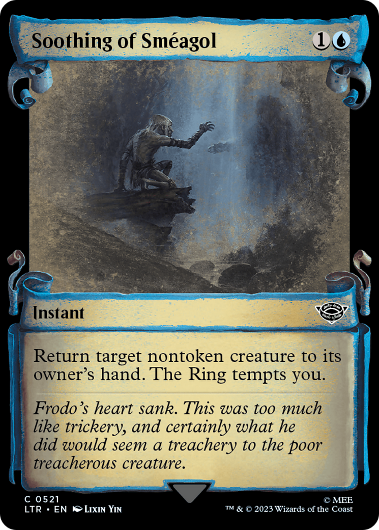Soothing of Smeagol (Showcase Scrolls) (LTR-521) [The Lord of the Rings: Tales of Middle-earth] (Showcase) MTG Single Wizards of the Coast