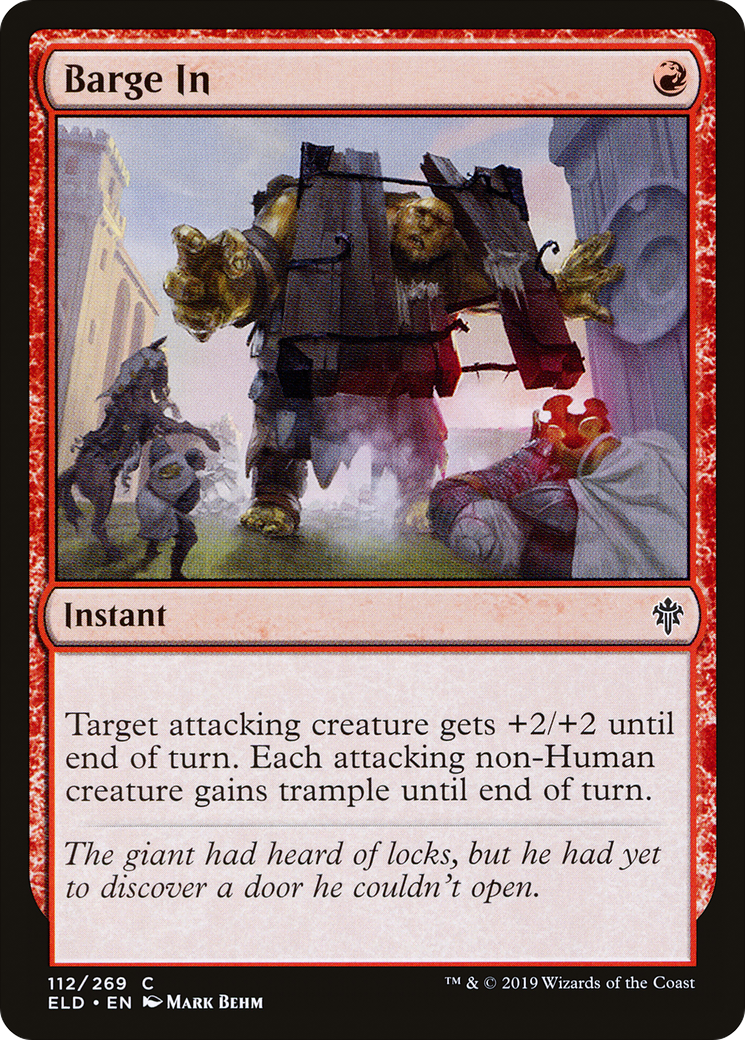 Barge In (ELD-112) [Throne of Eldraine] MTG Single Wizards of the Coast
