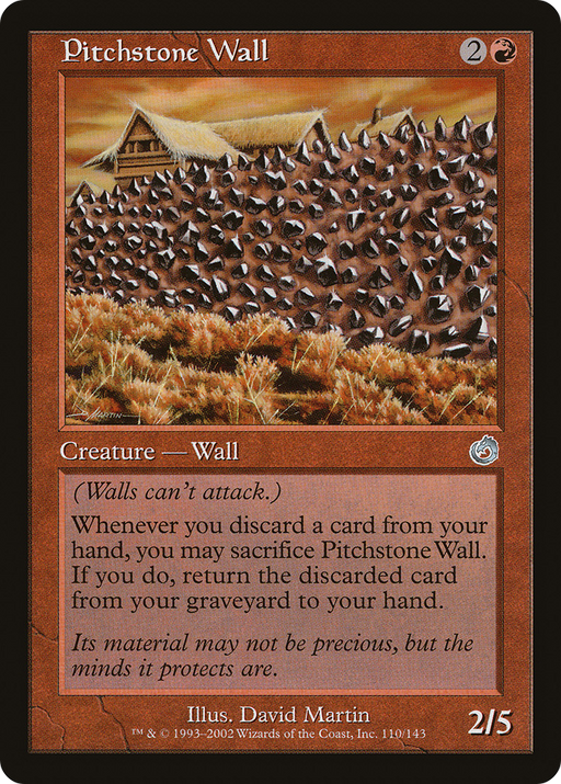 Pitchstone Wall (TOR-110) [Torment] MTG Single Wizards of the Coast