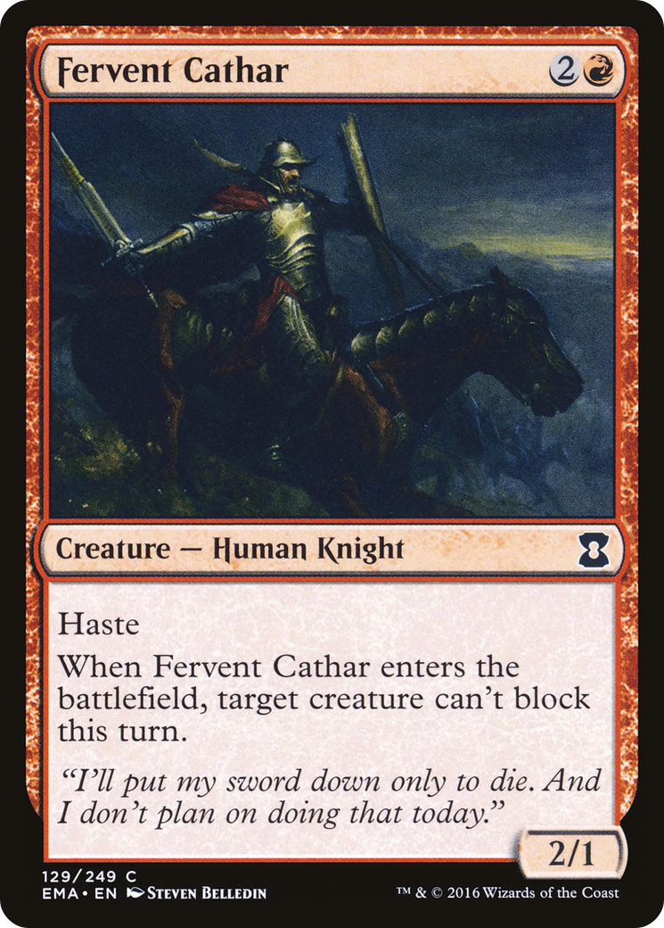 Fervent Cathar (EMA-129) [Eternal Masters] Foil MTG Single Wizards of the Coast
